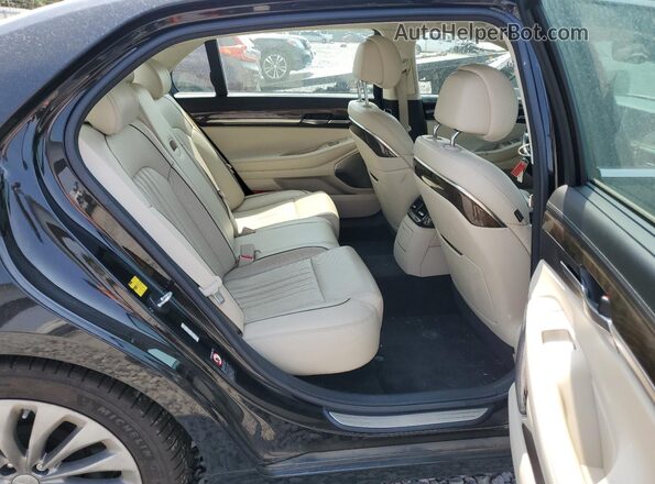 KMHG34JAXJU037647 2018 GENESIS G90 Black უკანა სავარძლების ხედი