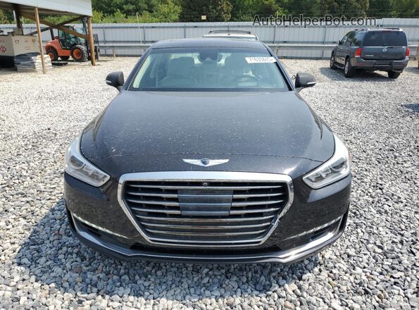 KMHG34JAXJU037647 2018 GENESIS G90 Black წინა ხედი