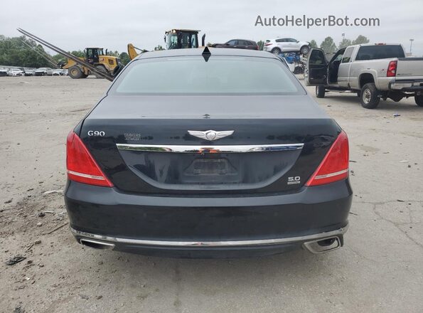 KMHG54JH0HU027677 2017 GENESIS G90 Black Widok z tyłu