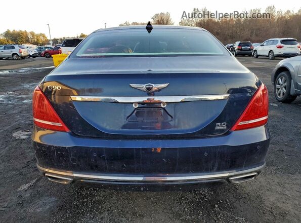 KMHG54JH1JU044168 2018 GENESIS G90 Blue უკანა ხედი