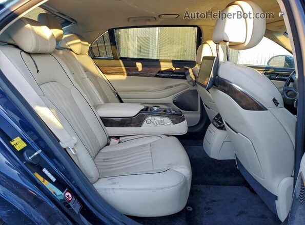 KMHG54JH1JU044168 2018 GENESIS G90 Blue უკანა სავარძლების ხედი