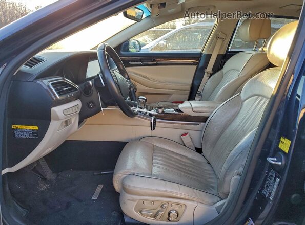 KMHG54JH1JU044168 2018 GENESIS G90 Blue წინა სალონის ხედი