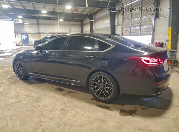 KMHGN4JB3KU300484 2019 GENESIS G80 Black Հետևի ձախ