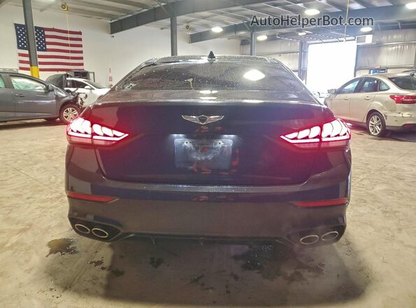 KMHGN4JB3KU300484 2019 GENESIS G80 Black Հետևի տեսք