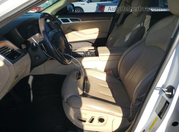 KMHGN4JF1HU200945 2017 GENESIS G80 White წინა სალონის ხედი