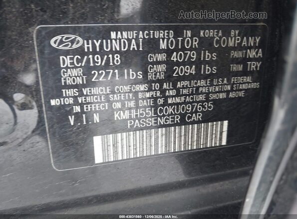 KMHH55LC0KU097635 2019 HYUNDAI ELANTRA GT Black Widok komory silnika