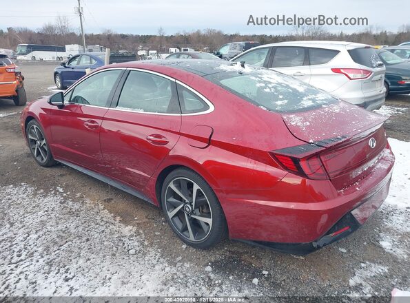 KMHL44J29PA275181 2023 HYUNDAI SONATA Red უკანა მარცხენა