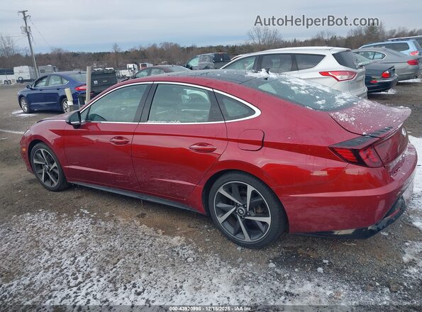 KMHL44J29PA275181 2023 HYUNDAI SONATA Red სალონის 360-გრადუსიანი ხედი