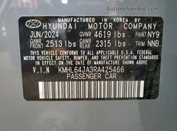 KMHL64JA3RA425466 2024 HYUNDAI SONATA Gray Widok komory silnika