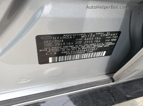 KMHL64JAXSA477957 2025 HYUNDAI SONATA Silver Engine compartment view