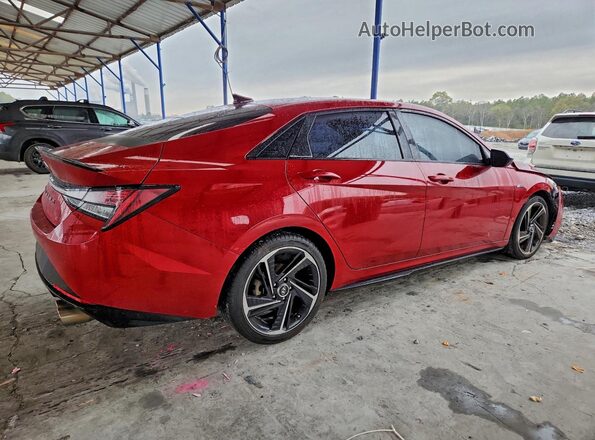 KMHLR4AF2NU327007 2022 HYUNDAI ELANTRA Burgundy Rear right