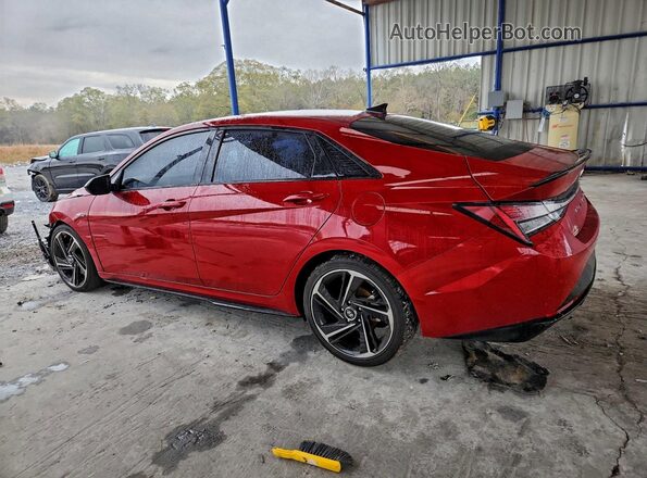 KMHLR4AF2NU327007 2022 HYUNDAI ELANTRA Burgundy Rear left