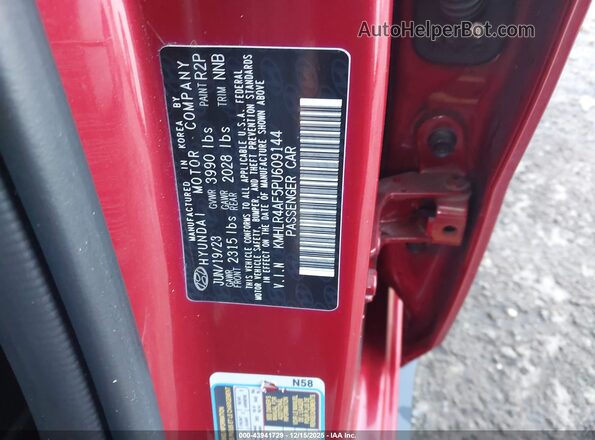 KMHLR4AF5PU609144 2023 HYUNDAI ELANTRA Red Вид підкапотного простору