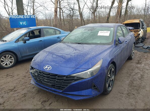 KMHLS4AG3PU617904 2023 HYUNDAI ELANTRA Blue Przód lewy