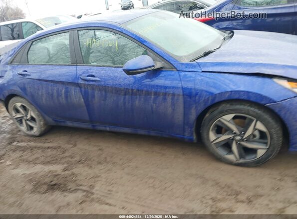 KMHLS4AG3PU617904 2023 HYUNDAI ELANTRA Blue Widok wnętrza z tyłu