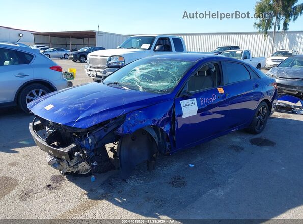 KMHLS4AG6NU252339 2022 HYUNDAI ELANTRA Blue Przód lewy