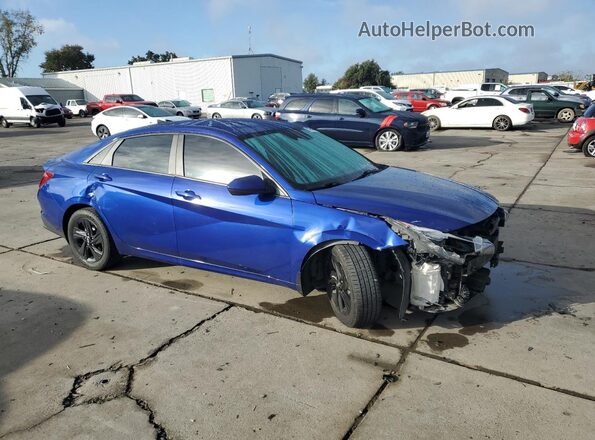 KMHLS4AG7MU211801 2021 HYUNDAI ELANTRA Blue Przód prawy