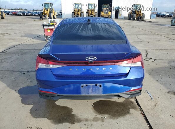 KMHLS4AG7MU211801 2021 HYUNDAI ELANTRA Blue Widok z tyłu