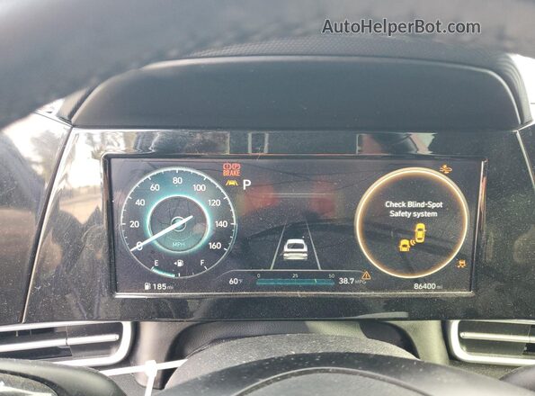 KMHLS4AG7MU211801 2021 HYUNDAI ELANTRA Blue Widok zestawu wskaźników