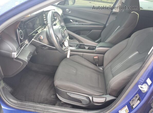 KMHLS4AG7MU211801 2021 HYUNDAI ELANTRA Blue Widok wnętrza z przodu
