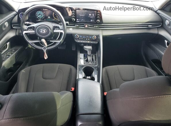 KMHLS4AG7MU211801 2021 HYUNDAI ELANTRA Blue Widok deski rozdzielczej