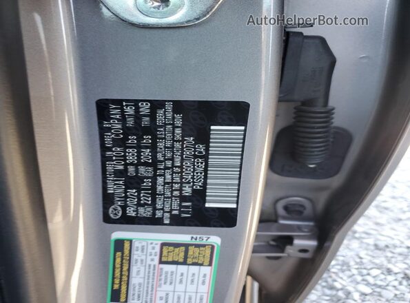 KMHLS4DG0RU780704 2024 HYUNDAI ELANTRA Silver Engine compartment view