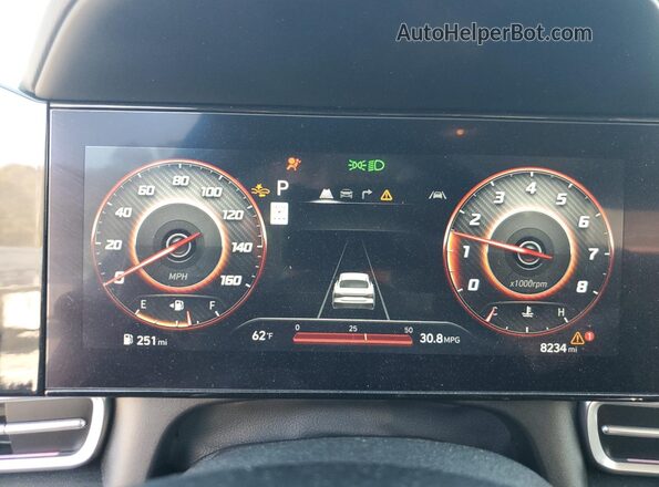 KMHLS4DG0RU780704 2024 HYUNDAI ELANTRA Silver Instrument cluster view