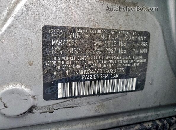 KMHM34AA3PA033775 2023 HYUNDAI IONIQ Silver ძრავის განყოფილების ხედი