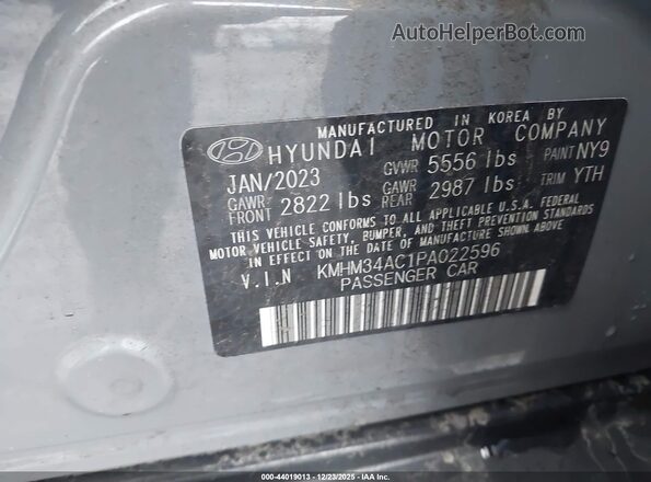 KMHM34AC1PA022596 2023 HYUNDAI IONIQ 6 Blue Widok komory silnika