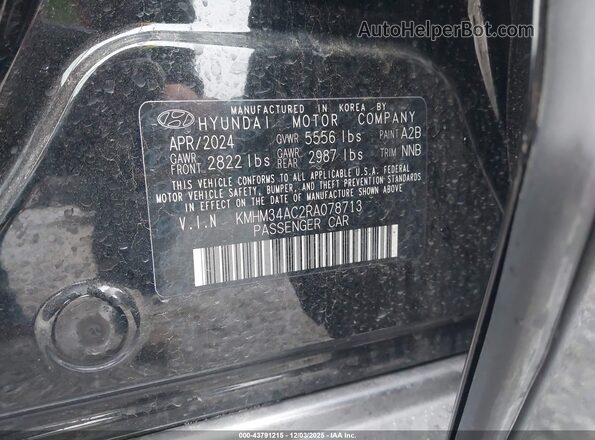 KMHM34AC2RA078713 2024 HYUNDAI IONIQ 6 Black ძრავის განყოფილების ხედი