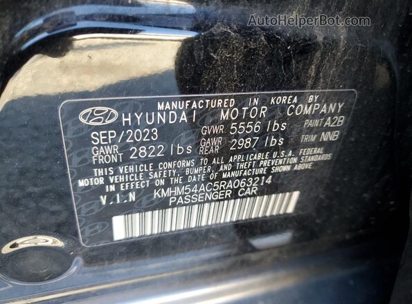 KMHM54AC5RA063214 2024 HYUNDAI IONIQ Black VIN sticker view
