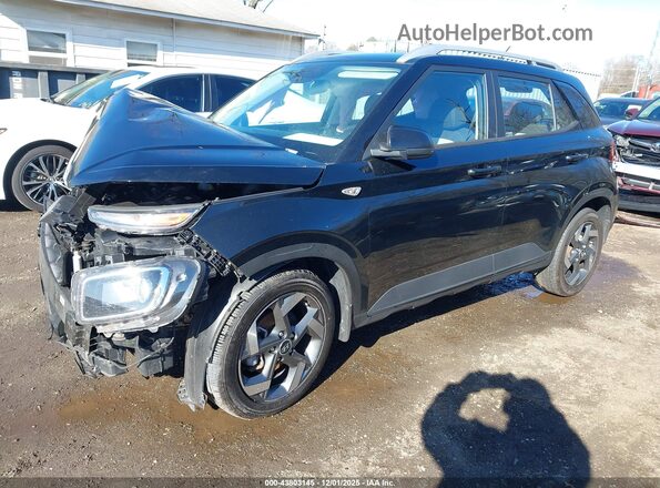 KMHRC8A35PU216317 2023 HYUNDAI VENUE Black წინა მარცხენა ხედი სამი მეოთხედიდან