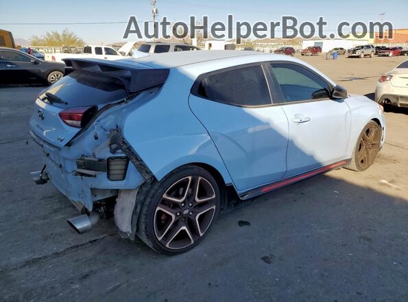 KMHT36AH0MU009285 2021 HYUNDAI VELOSTER Blue Задня права чверть
