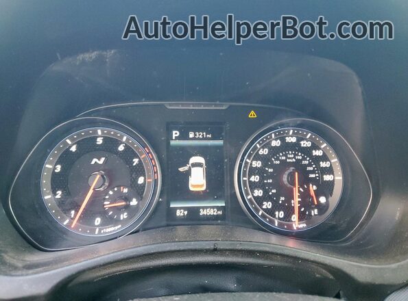 KMHT36AH0MU009285 2021 HYUNDAI VELOSTER Blue Вид щитка приладів