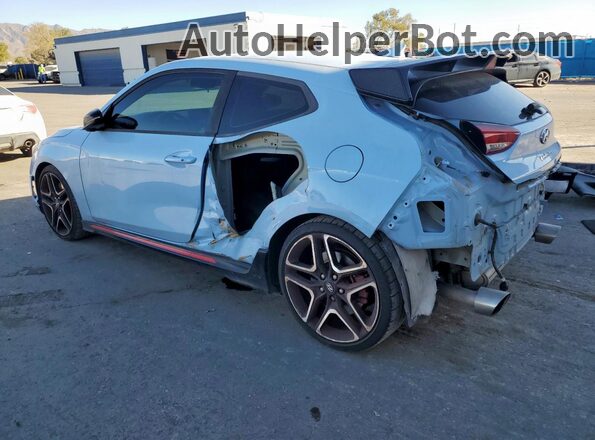 KMHT36AH0MU009285 2021 HYUNDAI VELOSTER Blue Задня ліва чверть