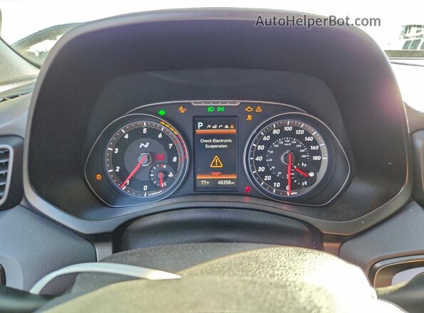 KMHT36AH3MU008860 2021 HYUNDAI VELOSTER Red Вид щитка приладів