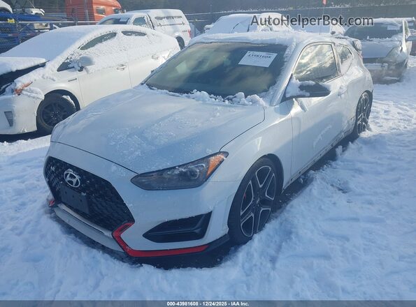 KMHT36AH6LU006390 2020 HYUNDAI VELOSTER N White Առջևի ձախ երեք քառորդ տեսարան