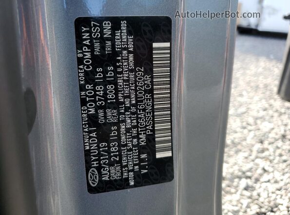 KMHTG6AF6LU026092 2020 HYUNDAI VELOSTER Silver 