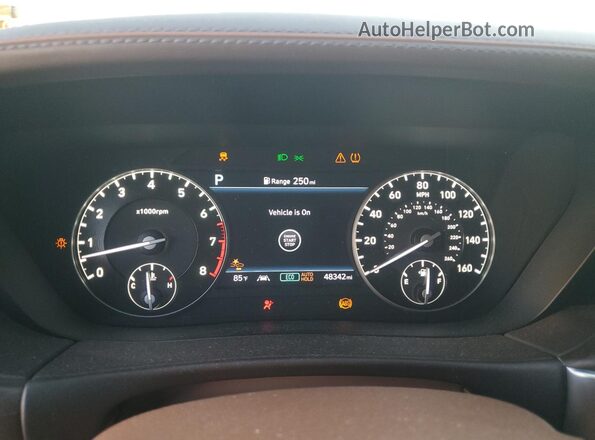 KMTF54PH3MU084782 2021 GENESIS G90 Black ხელსაწყოთა პანელის ხედი