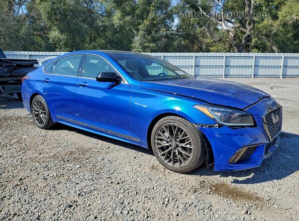 KMTFN4JB0LU332845 2020 GENESIS G80 Blue Передня права чверть