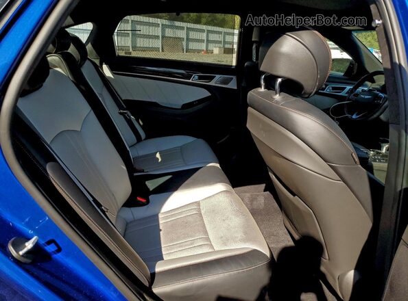 KMTFN4JB0LU332845 2020 GENESIS G80 Blue Вид задніх сидінь