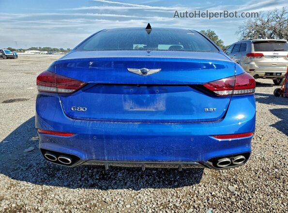 KMTFN4JB0LU332845 2020 GENESIS G80 Blue Вид ззаду