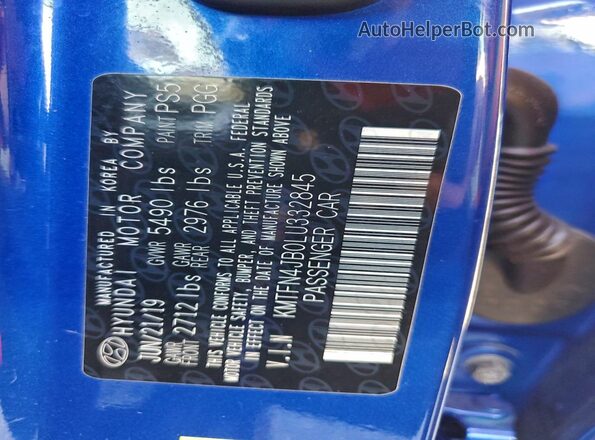 KMTFN4JB0LU332845 2020 GENESIS G80 Blue Вид підкапотного простору