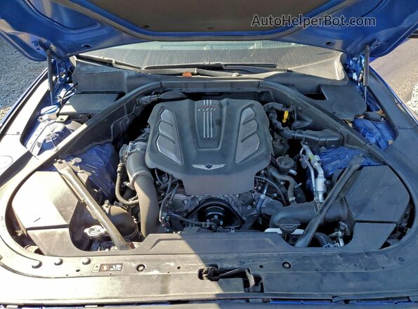 KMTFN4JB0LU332845 2020 GENESIS G80 Blue Вид задньої частини салону