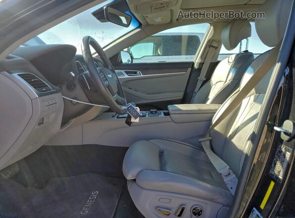 KMTFN4JE5LU338036 2020 GENESIS G80 Black Widok wnętrza z przodu