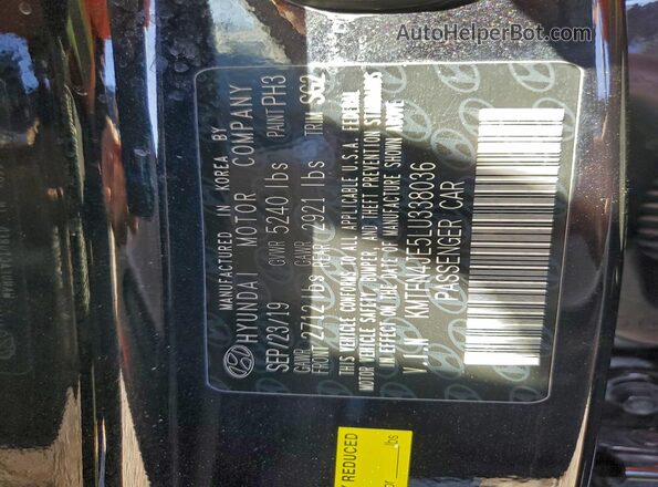 KMTFN4JE5LU338036 2020 GENESIS G80 Black Widok komory silnika