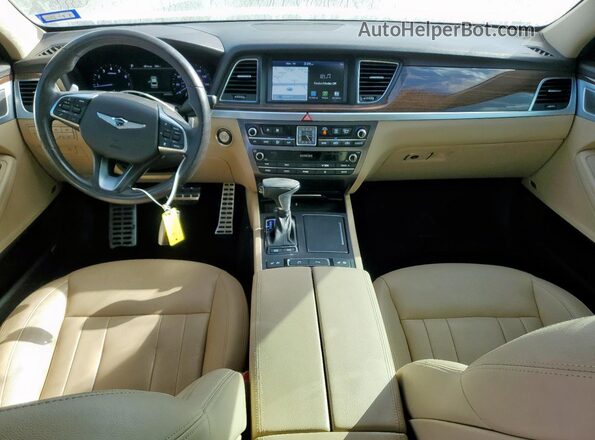 KMTFN4JE7LU328737 2020 GENESIS G80 Blue Widok deski rozdzielczej
