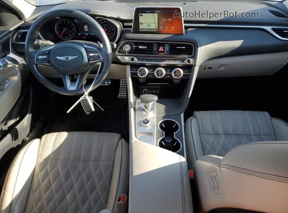 KMTG34LE1LU050912 2020 GENESIS G70 White Widok deski rozdzielczej