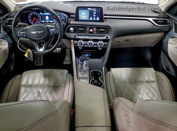 KMTG34LE3LU062057 2020 GENESIS G70 White Widok deski rozdzielczej