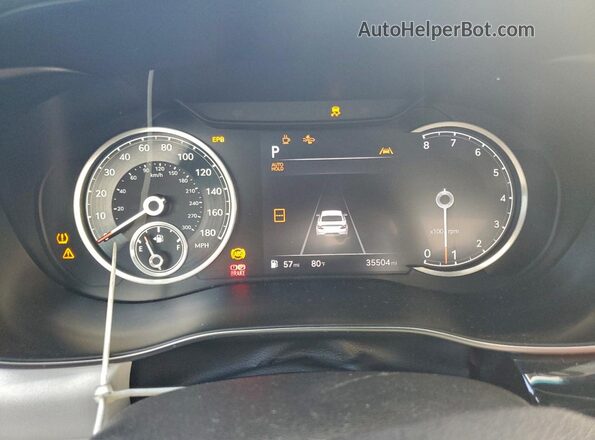 KMTG34SC7RU143488 2024 GENESIS G70 Black Widok zestawu wskaźników